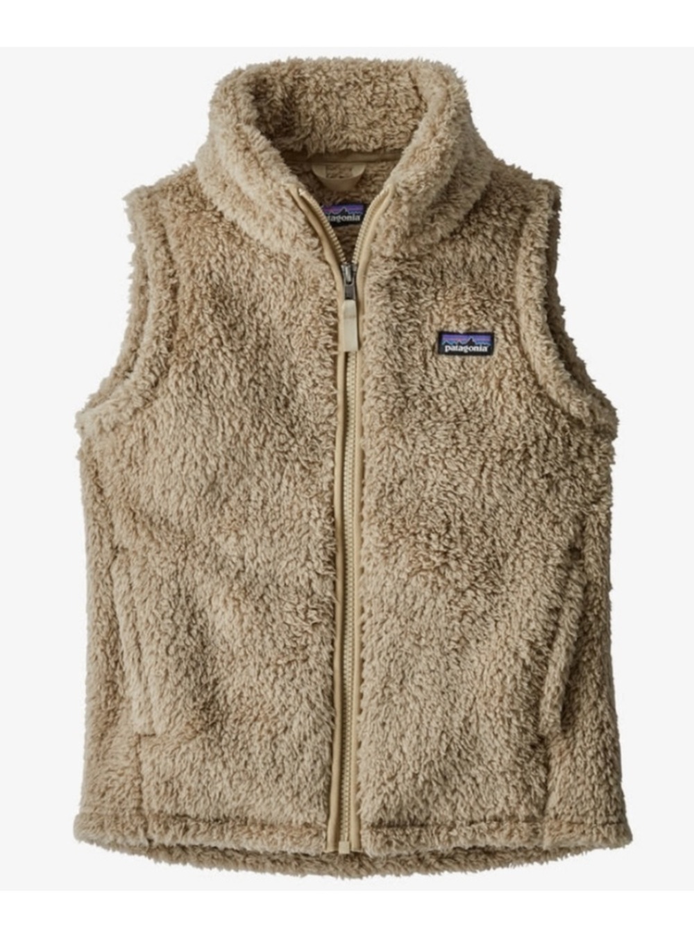 NWT Patagonia Girls Los Gatos fleece vest El Cap Khaki XL 14